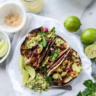 Slow Cooker Sweet and Spicy Short Rib Tacos with Sesame Guacamole