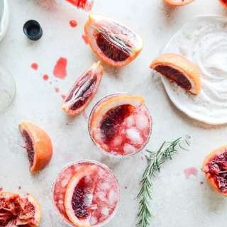 Blood Orange Bourbon Smash with Spicy Vanilla Sugar
