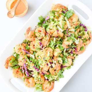 Bang Bang Shrimp with Napa Cabbage Slaw