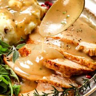 Homemade Turkey Gravy from Drippings