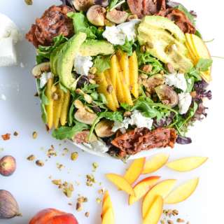 Nectarine and Fig Summer Salad with Crispy Pancetta