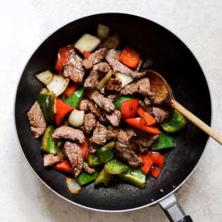 Chili Garlic Beef Stir Fry with Coconut Jasmine Rice