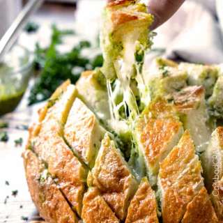 Cheesy Pesto Pull Apart Bread