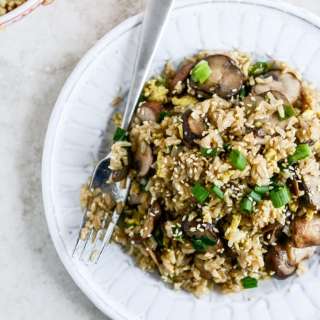 30 Minute Mushroom Fried Brown Rice