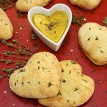 I Love You Focaccia Bread