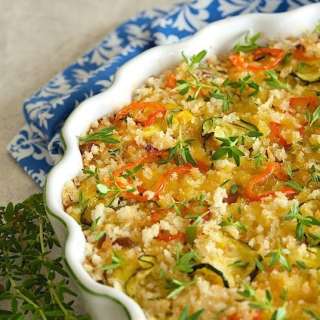 Fresh Corn, Bell Pepper and Zucchini Crustless Quiche