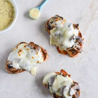 Mushroom Melts with Mustard Aioli