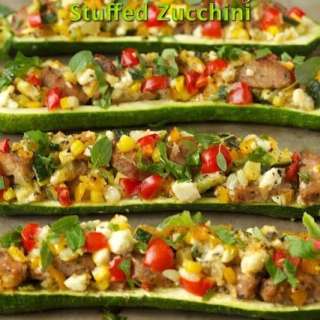 Mediterranean Style Stuffed Zucchini