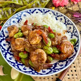 Thai Stink Beans Stir-Fry Recipe With Shrimp (Pad Sataw)