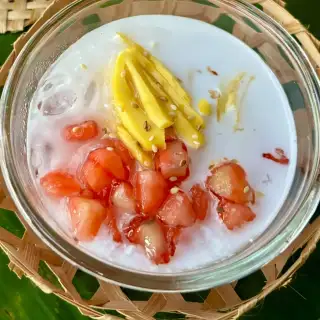 Tub Tim Krob (Thai Red Rubies Dessert Recipe) ทับทิมกรอบ