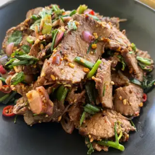 Nam Tok Beef Recipe (Thai Grilled Beef Salad)