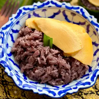Sweet Sticky Rice With Thai Custard (Sangkaya Recipe)