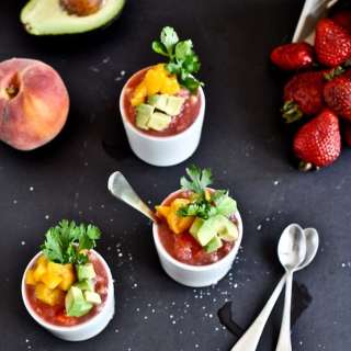 Strawberry Peach Gazpacho