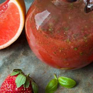 Sweet Basil Vinaigrette with Strawberry and Grapefruit