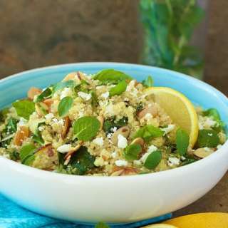 Lemon Quinoa Salad with Fresh Herbs and Feta