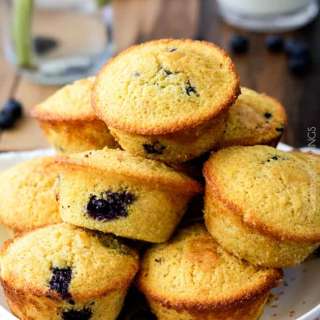 Cornbread Muffins with Blueberries