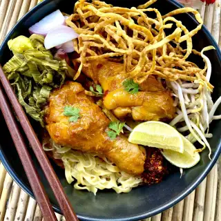 Chicken Khao Soi Recipe (Thai Curry Noodle Soup)