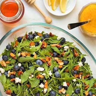 Blueberry Arugula Salad with Honey-Lemon Dressing