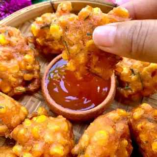 Thai Corn Fritters Recipe (Tod Man Khao Pod)