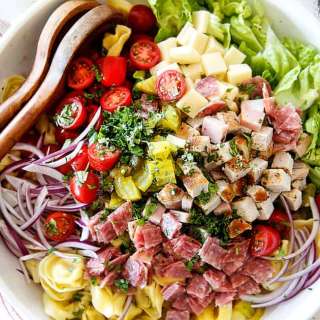 Cubano Tortellini Salad with Mojo Dressing