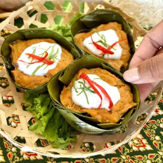 Hor Mok Pla Recipe (Thai Steamed Fish Curry)