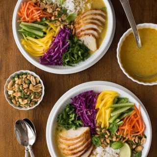 30 Minute Vietnamese Chicken and Rice Soup Bowls
