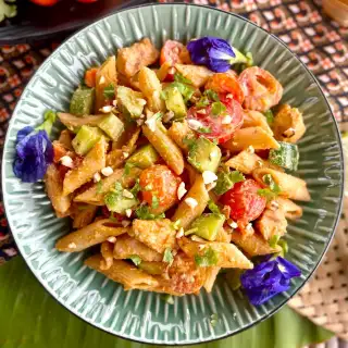 Thai Peanut Chicken Pasta Salad Recipe
