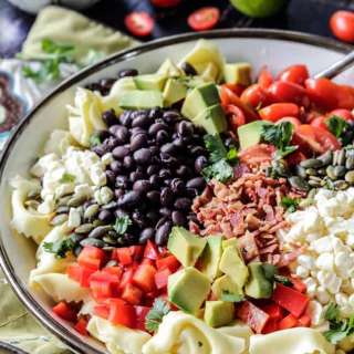 Southwest Tortellini Salad with Creamy Salsa Dressing