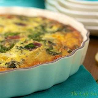 Crustless Spinach and Gruyere Quiche with Prosciutto