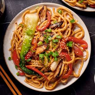 Teriyaki Udon Noodles with Vegetables