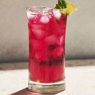 Cold Brew Hibiscus Tea with Mint