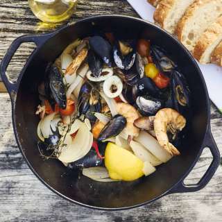 Campfire Seafood Boil with Chorizo