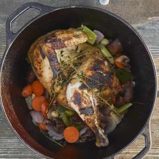 Campfire Braised Grilled Half Chicken