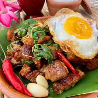 Thai Basil Pork Belly (Krapow Moo Krob)