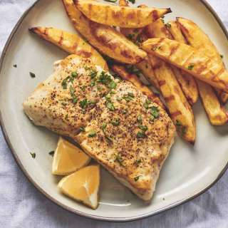 Baked Halibut with Dijon