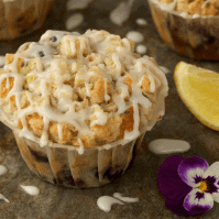 Bakery Style Lemon-Blueberry Muffins