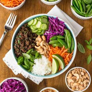 30 Minute Thai Basil Beef Bowls