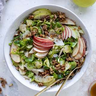 Crunchy Brussels Sprouts Salad with Brown Butter Dressing
