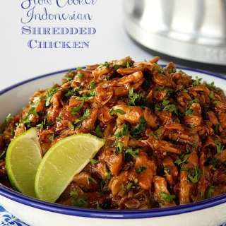 Slow Cooker Indonesian Shredded Barbecue Chicken