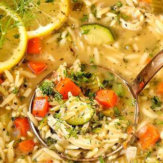 Lemon Chicken Orzo Soup