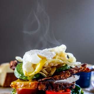 Roasted Turkey Potato Chip BLAT with a Poached Egg