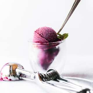 Easy Plum Amaretto Sorbet