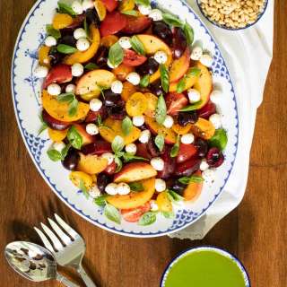 Stone Fruit Tomato Caprese Salad