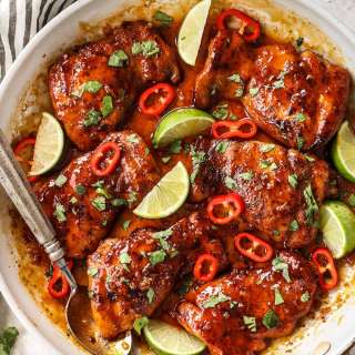 Spicy Honey Lime Chicken Thighs