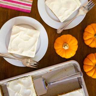 One-Bowl No-Mixer Pumpkin Sheet Cake