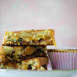 Candied Jalapeño and Bacon Jam Grilled Cheese