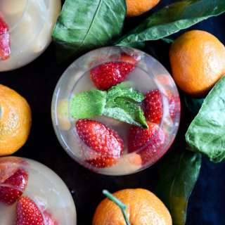 Strawberry Satsuma Champagne Sangria