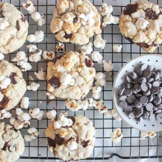 Sweet & Salty Popcorn Chocolate Chip Cookies