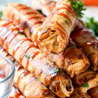 Slow Cooker Honey Buffalo Chicken Taquitos