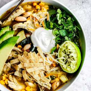 Crockpot Salsa Verde Chicken Tortilla Soup